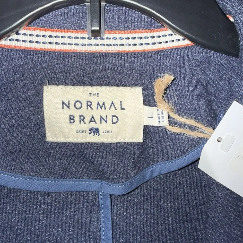 The Normal Brand Puremeso Blazer Mens Navy  Sportcoat Jacket Stretch Navy Large